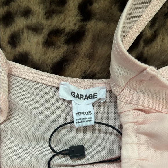 pink garage cropped bustier top (size xxs, fits 00-2) - Picture 2 of 2